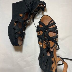 Gentle Souls Black Wedge